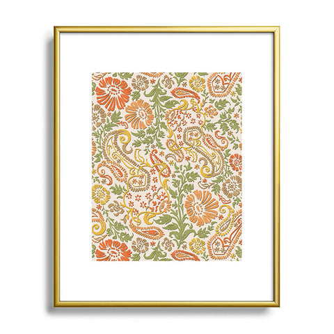 Wagner Campelo Floral Cashmere 1 Metal Framed Art Print