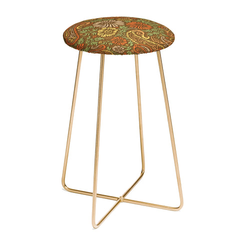 Wagner Campelo Floral Cashmere 3 Counter Stool