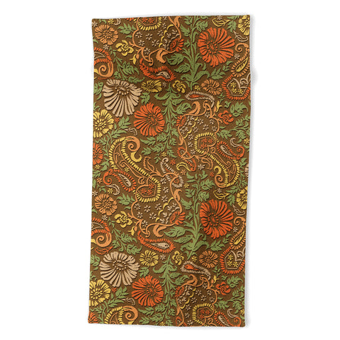 Wagner Campelo Floral Cashmere 3 Beach Towel