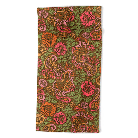 Wagner Campelo Floral Cashmere 4 Beach Towel