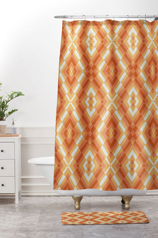 Wagner Campelo Fragmented Mirror 4 Shower Curtain And Mat