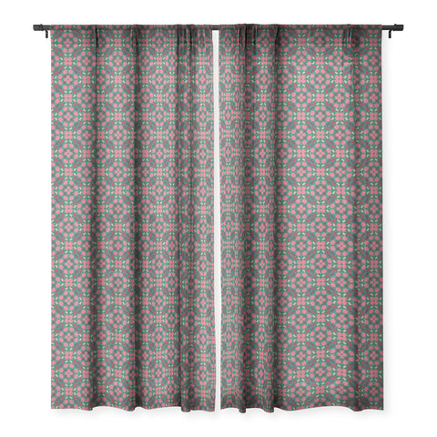 Wagner Campelo FREE NOMADIC CORAL Sheer Window Curtain