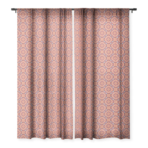 Wagner Campelo FREE NOMADIC REDDISH Sheer Window Curtain