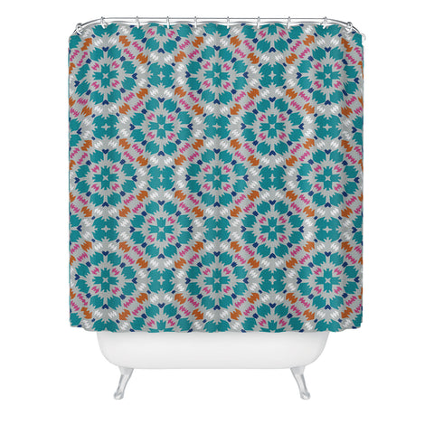 Wagner Campelo FREE NOMADIC TEAL Shower Curtain