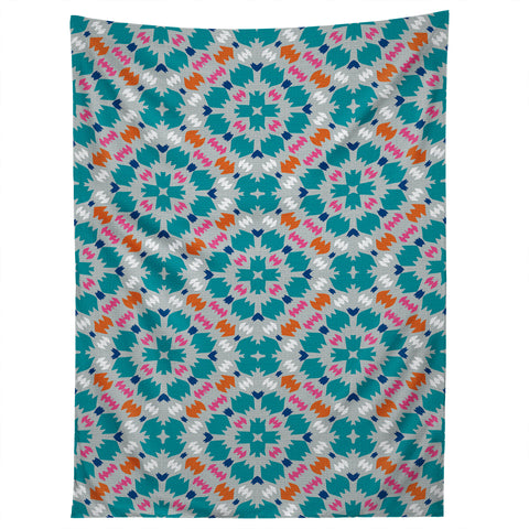Wagner Campelo FREE NOMADIC TEAL Tapestry
