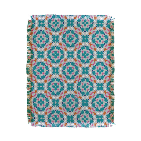 Wagner Campelo FREE NOMADIC TEAL Throw Blanket
