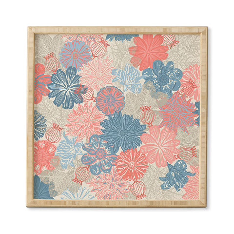 Wagner Campelo GARDEN BLOSSOMS BEIGE Framed Wall Art