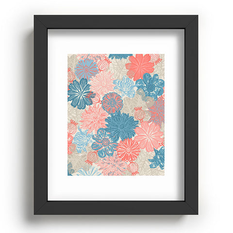 Wagner Campelo GARDEN BLOSSOMS BEIGE Recessed Framing Rectangle