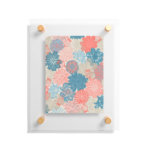 Wagner Campelo GARDEN BLOSSOMS BEIGE Floating Acrylic Print