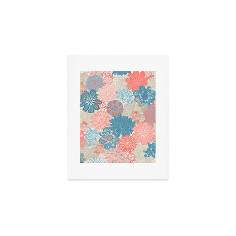 Wagner Campelo GARDEN BLOSSOMS BEIGE Art Print