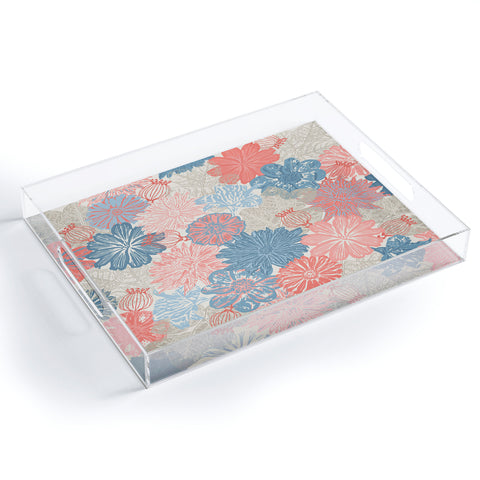 Wagner Campelo GARDEN BLOSSOMS BEIGE Acrylic Tray