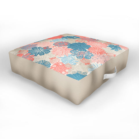 Wagner Campelo GARDEN BLOSSOMS BEIGE Outdoor Floor Cushion