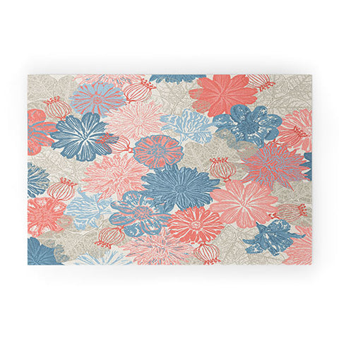 Wagner Campelo GARDEN BLOSSOMS BEIGE Welcome Mat