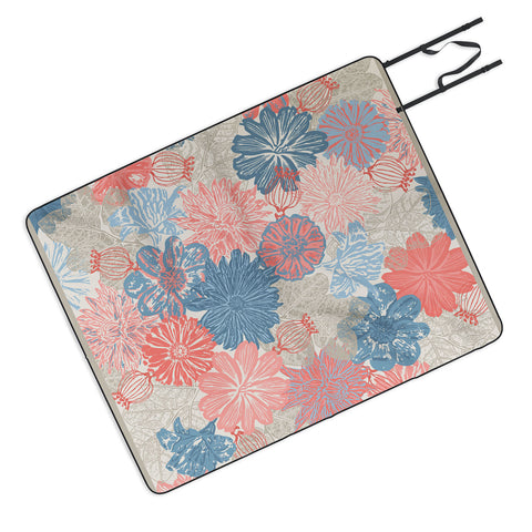 Wagner Campelo GARDEN BLOSSOMS BEIGE Picnic Blanket