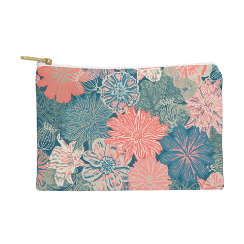 Wagner Campelo GARDEN BLOSSOMS BLUE Pouch