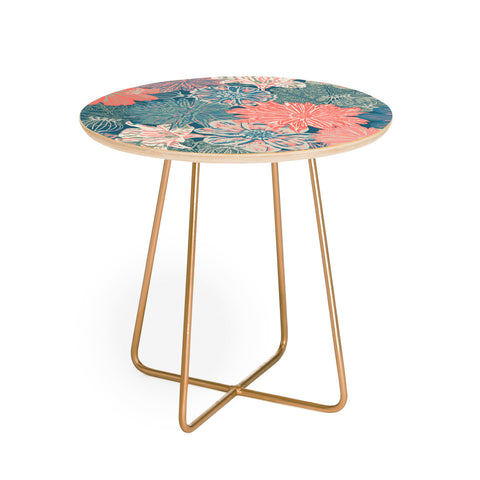 Wagner Campelo GARDEN BLOSSOMS BLUE Round Side Table
