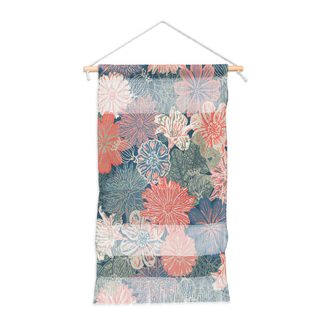 Wagner Campelo GARDEN BLOSSOMS BLUE Wall Hanging Portrait