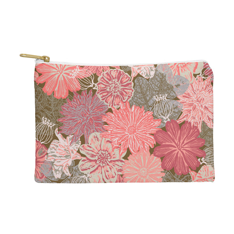 Wagner Campelo GARDEN BLOSSOMS BROWN Pouch