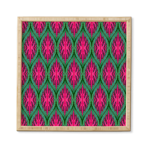 Wagner Campelo Ikat Leaves Framed Wall Art