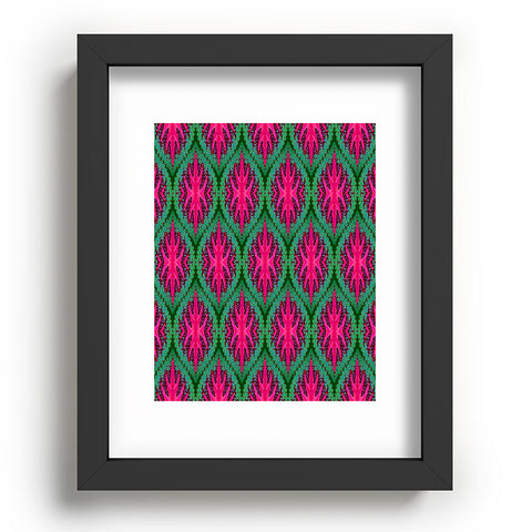 Wagner Campelo Ikat Leaves Recessed Framing Rectangle