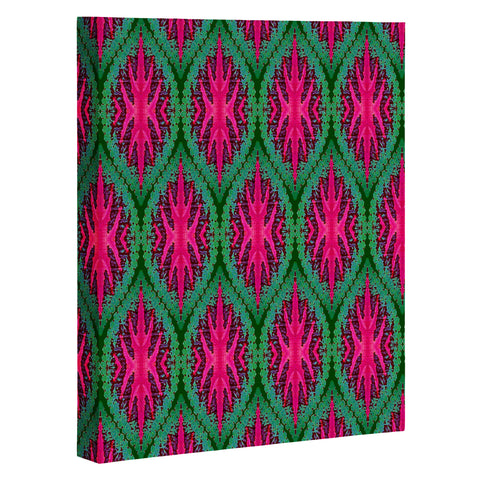 Wagner Campelo Ikat Leaves Art Canvas