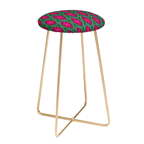 Wagner Campelo Ikat Leaves Counter Stool