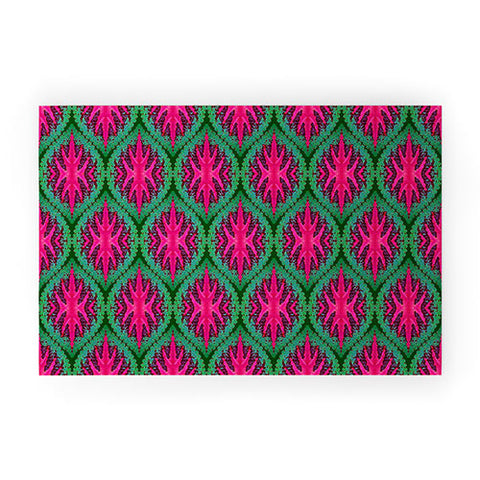 Wagner Campelo Ikat Leaves Welcome Mat
