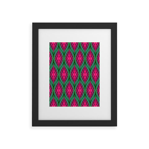 Wagner Campelo Ikat Leaves Framed Art Print