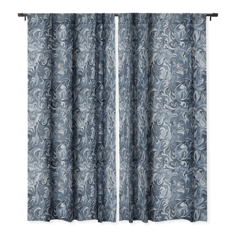 Wagner Campelo MARBLE WAVES INDIE Blackout Window Curtain