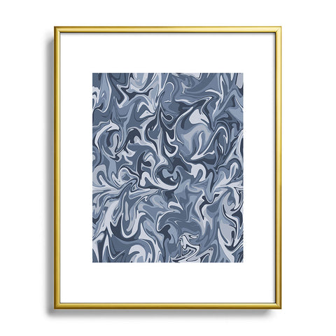 Wagner Campelo MARBLE WAVES INDIE Metal Framed Art Print