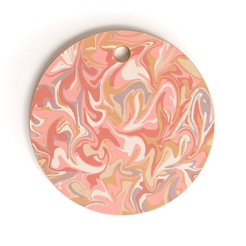 Wagner Campelo MARBLE WAVES PARISIAN Cutting Board Round