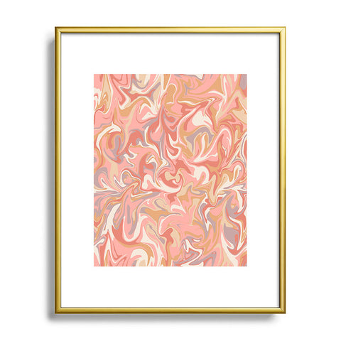 Wagner Campelo MARBLE WAVES PARISIAN Metal Framed Art Print