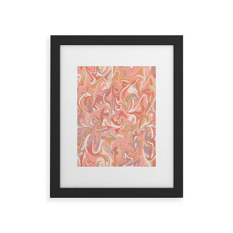 Wagner Campelo MARBLE WAVES PARISIAN Framed Art Print