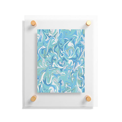 Wagner Campelo MARBLE WAVES SERENITY Floating Acrylic Print