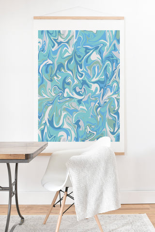 Wagner Campelo MARBLE WAVES SERENITY Art Print And Hanger