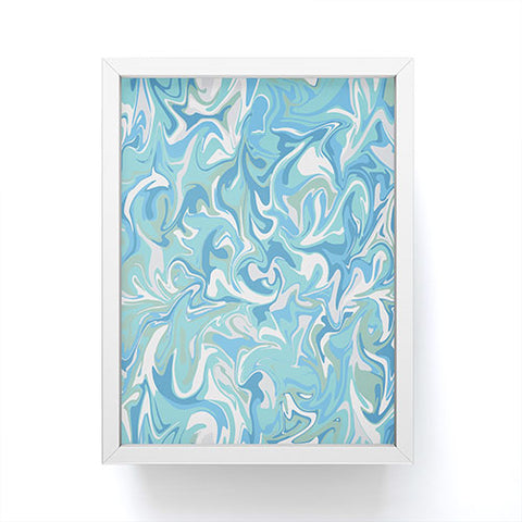 Wagner Campelo MARBLE WAVES SERENITY Framed Mini Art Print