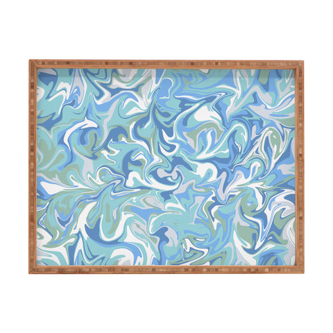 Wagner Campelo MARBLE WAVES SERENITY Rectangular Tray