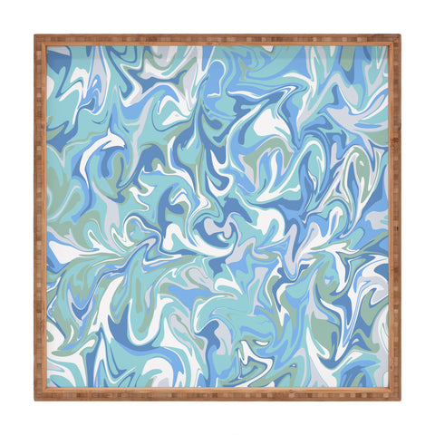 Wagner Campelo MARBLE WAVES SERENITY Square Tray