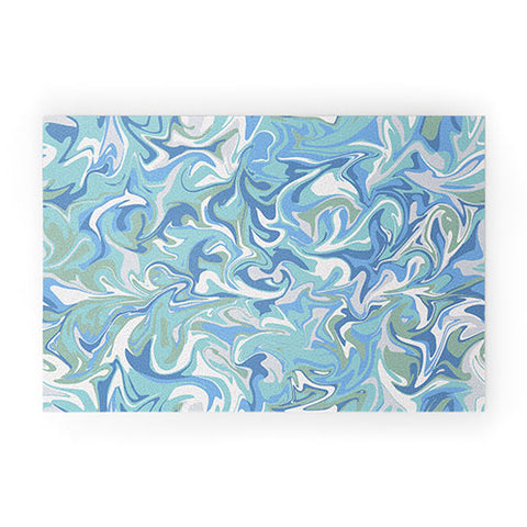 Wagner Campelo MARBLE WAVES SERENITY Welcome Mat