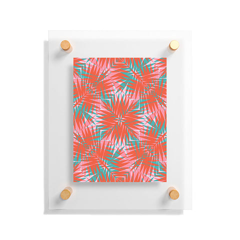 Wagner Campelo PALM GEO FLAMINGO Floating Acrylic Print