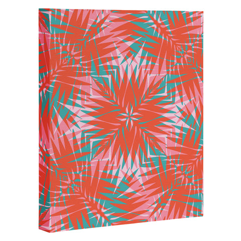 Wagner Campelo PALM GEO FLAMINGO Art Canvas