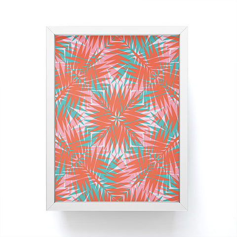 Wagner Campelo PALM GEO FLAMINGO Framed Mini Art Print