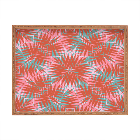 Wagner Campelo PALM GEO FLAMINGO Rectangular Tray