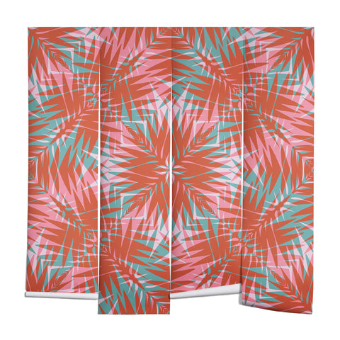 Wagner Campelo PALM GEO FLAMINGO Wall Mural