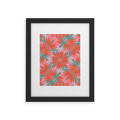 Wagner Campelo PALM GEO FLAMINGO Framed Art Print