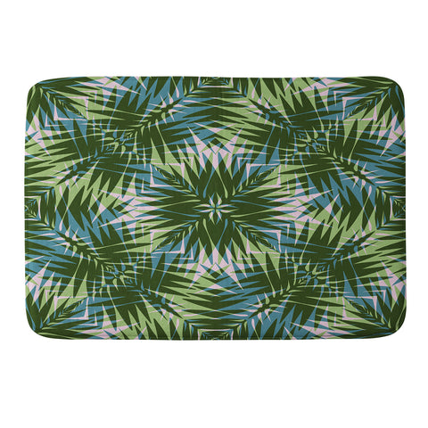 Wagner Campelo PALM GEO GREEN Memory Foam Bath Mat