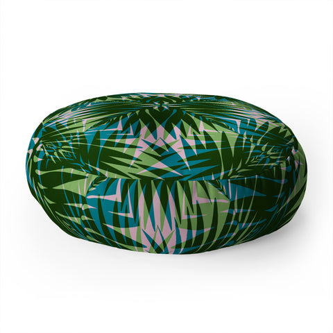 Wagner Campelo PALM GEO GREEN Floor Pillow Round