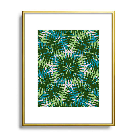 Wagner Campelo PALM GEO GREEN Metal Framed Art Print