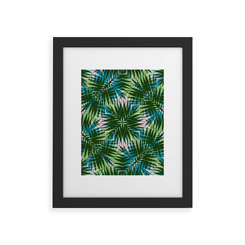 Wagner Campelo PALM GEO GREEN Framed Art Print