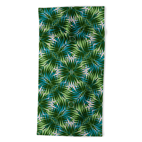 Wagner Campelo PALM GEO GREEN Beach Towel